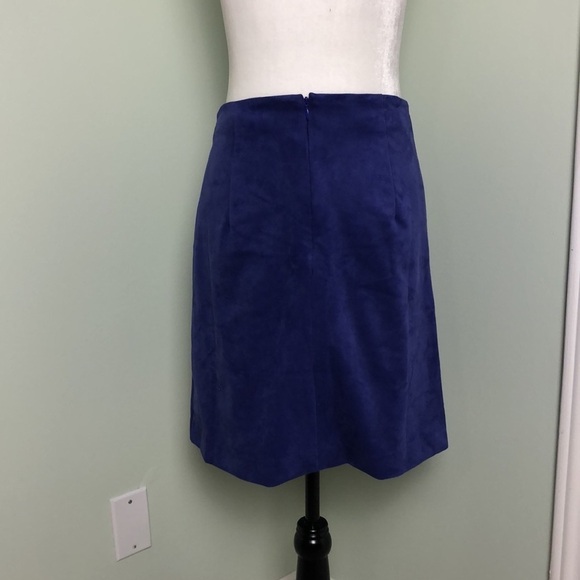 ❤️ 4 ❤️ NWT Anthro Skirt Ruched Asymmetrical Slit Faux Suede​ - Picture 2 of 8